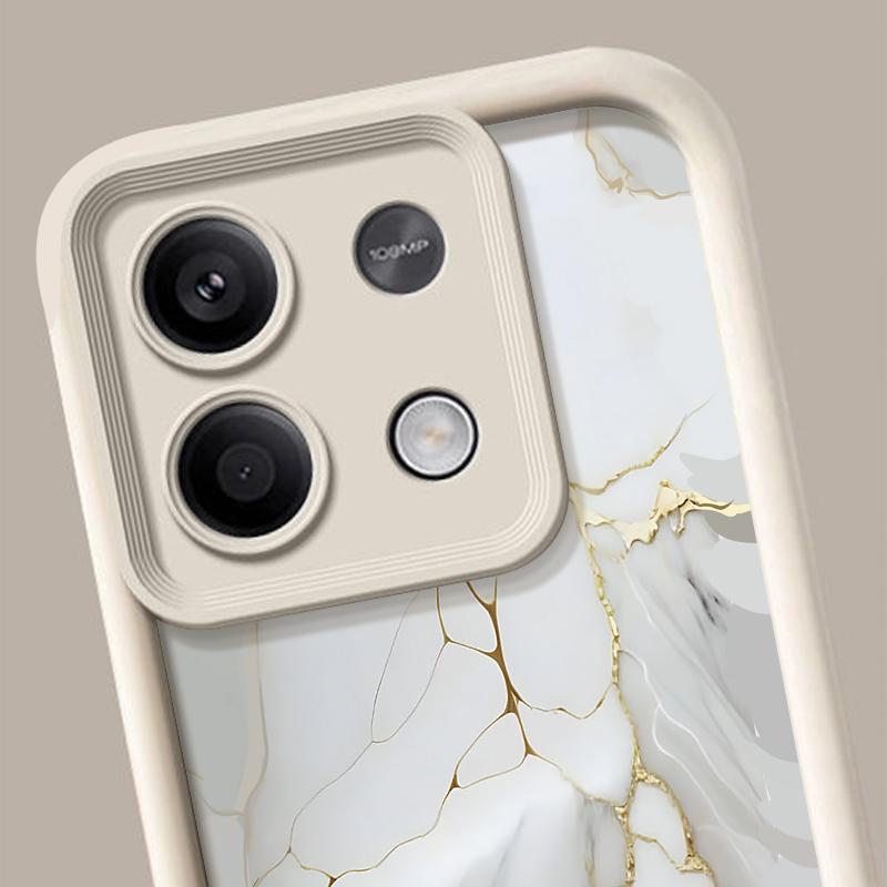 Colorful Marble Shell For Xiaomi 13t Pro Poco X6 X5 Redmi Note 13 12 11 Pro Matte Lens Protection Soft Silicone Case Cover