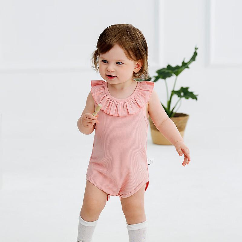 TONGTAI Baby Girl Summer Sleeveless Lace Collar Bodysuit