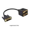 DVI 24+5 Y-образный разветвитель, штекер на гнездо, для конфигураций с двумя мониторами, с высоким четким видеовыходом 1080P, для дома,