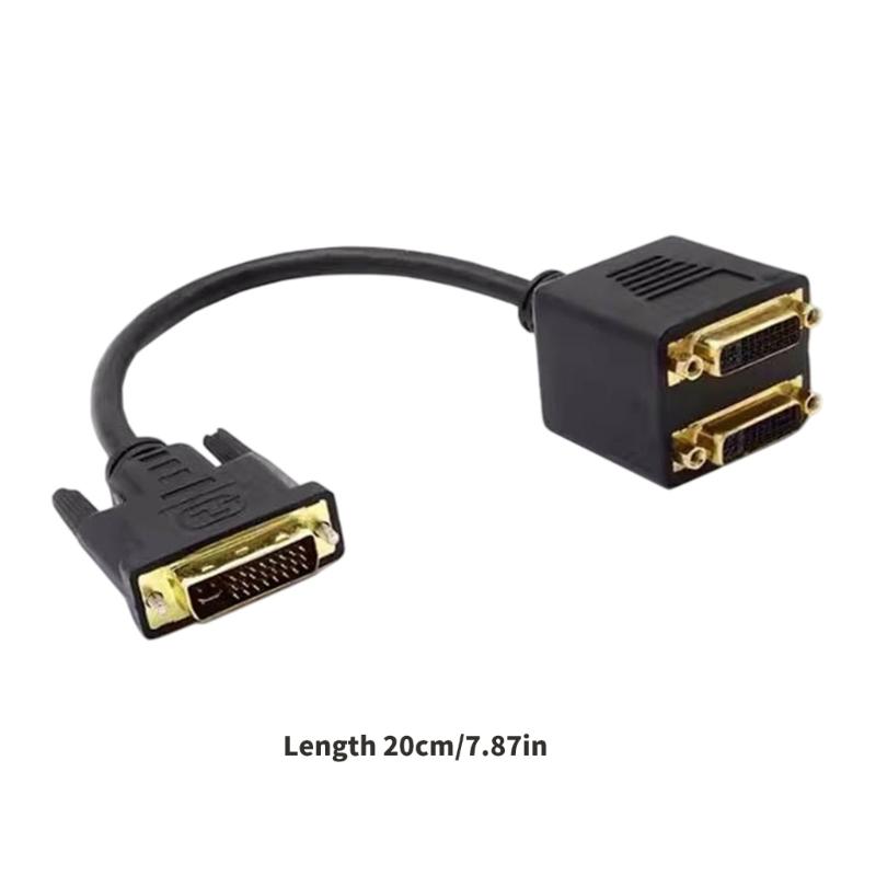 DVI 24+5 Y-образный разветвитель, штекер на гнездо, для конфигураций с двумя мониторами, с высоким четким видеовыходом 1080P, для дома,