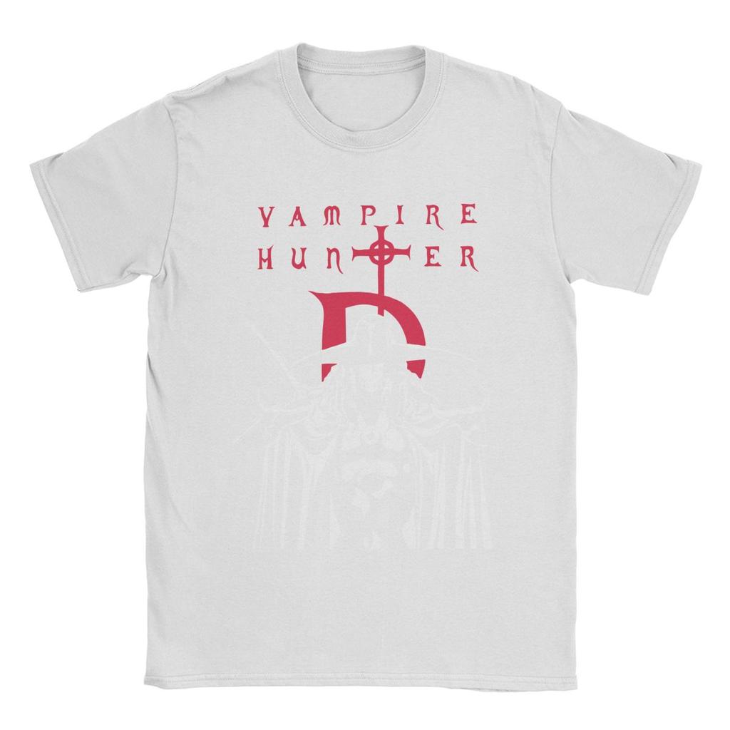 Мужские футболки Vampire Hunter D Hellsing Аниме Одежда из чистого хлопка Смешные футболки с коротким рукавом и круглым вырезом Идея для подарка Футболки