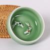 60ml Crackle Golden Fish Celadon Porcelain Teacups Delicate Longquan Tea Cup Bowl Kungfu Serviceable Chinese Tea Cup Tea Making