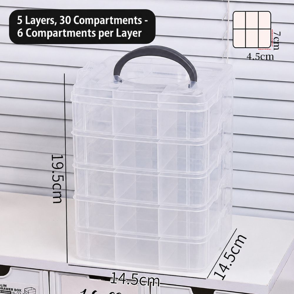 Large Capacity Toy Car Display Shelf Transparent Design Necklace Organizer Case Bead Organizer