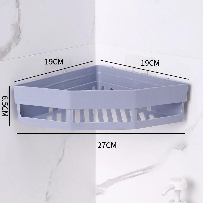 Seamless Sticker Triangle Shelf Toilet Storage Rack Kitchen Bathroom Toilet Shelf Corner Storage Rack