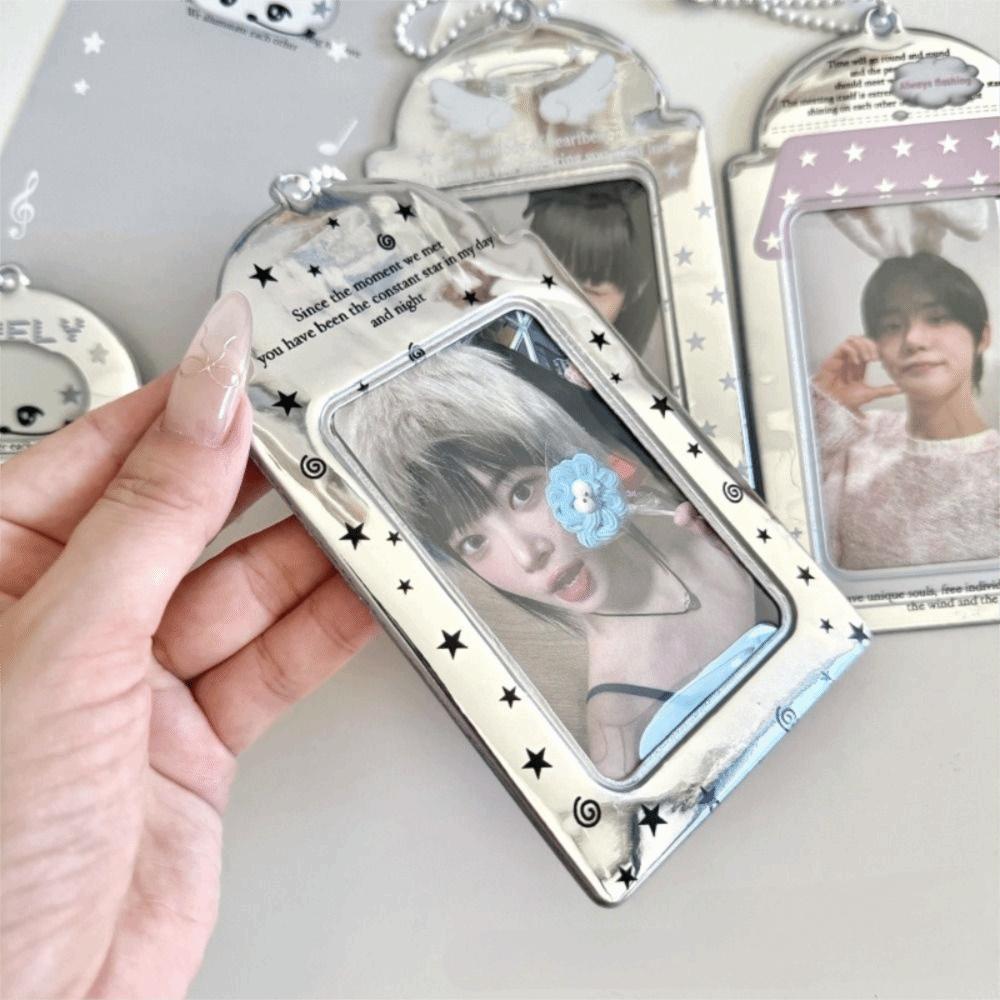 Высококачественный держатель для фотокарточек K-pop 3 дюйма, подвеска для демонстрации фотографий, фоторамка для айдолов, ПВХ, серебряный держатель для карт