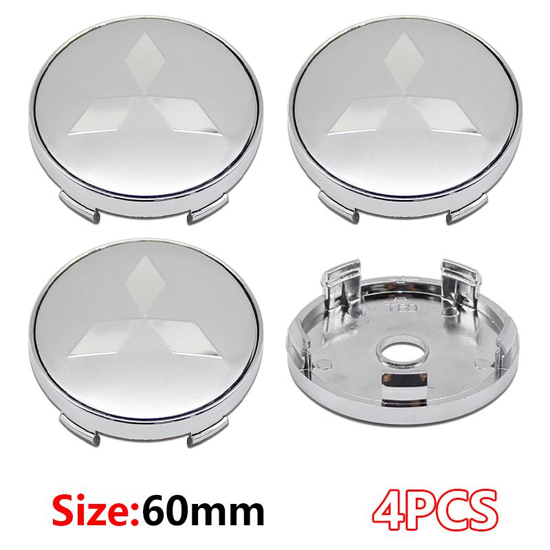 4 шт. 60 мм Наклейки на центральный колпачок колеса автомобиля, крышка диска для Mitsubishi Pajero Outlander XL Montero Lancer Triton l200 Galant