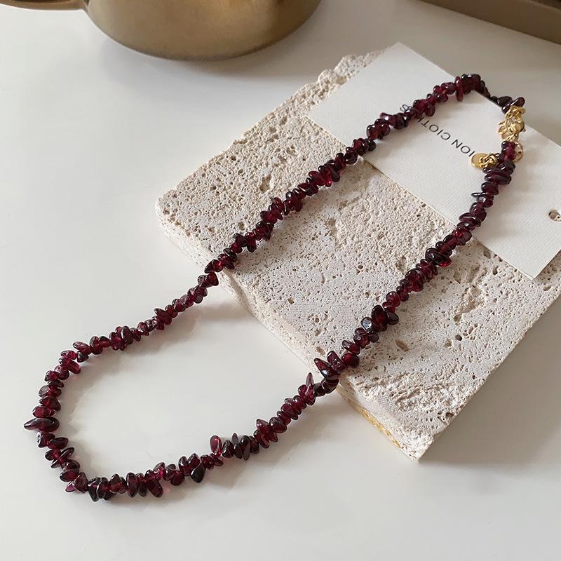 Натуральный пресноводный жемчуг и тигровый глаз богемное ожерелье - осенне-зимняя французская ретро ключичная цепочка для женщин