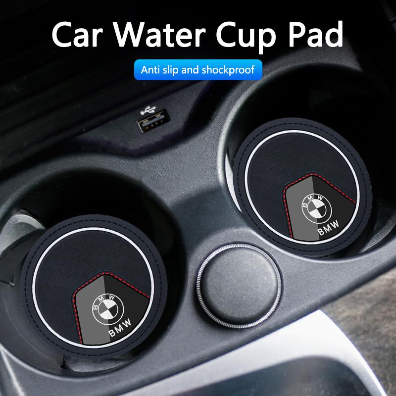 Car Coaster Pad Water Cup Anti-slip Mat For BMW E46 E90 E60 F30 F10 E39 E36 F20 G30 G20 E87 E92 E91 E30 F11 X1 Auto Accessories xf2