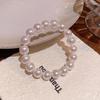 "Elegant Women's Pearl, Obsidian, and Crystal Bracelet - Chinese Ancient Style"