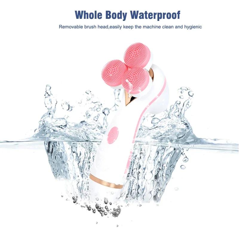 Spin Electric Face Brush Silicone Facial Cleansing Brush For Skin Deep Cleaning Blackhead Removal Pore Cleaner Beauty Face Tools