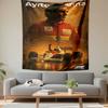 Ayrton Senna F1 racing car legend portrait Patterned tapestry for bedroom and living room home decor