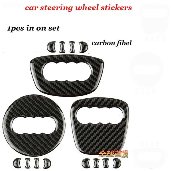 1 комплект наклеек на руль с эмблемой из углеродного волокна, автомобильный значок, эмблема, декоративные наклейки, подходят для A1 A3 A5 A4 A6 A7 A8 S3 S4 S5 S6 S7 Q3 Q5 Q7 TT