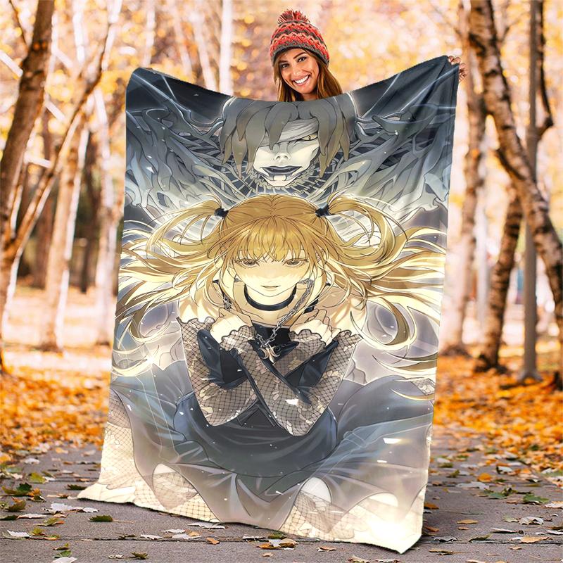 MisaMisa Flannel Blanket Soft Warm All-Season Throw, Design for Camping, Car Travel, Hiking Sofa, Bed, Office Perfect Gift for Parties