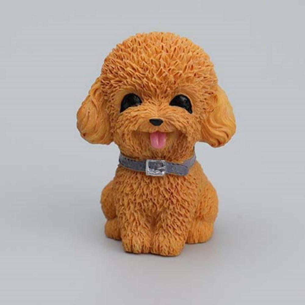 Cute Simulated Dog Figurine Resin Dog Ornament Car Accessories Dog Animal Model  Children Kids