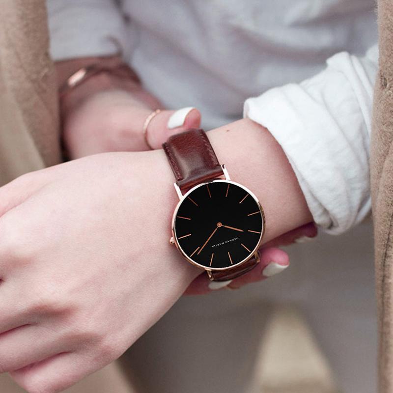Hannah Martin Ladies Watch Women’s Quartz Watches 3ATM Waterproof Luxury Bracelet Watches Fashion Ladies Quartz Watch Female Wristwatch