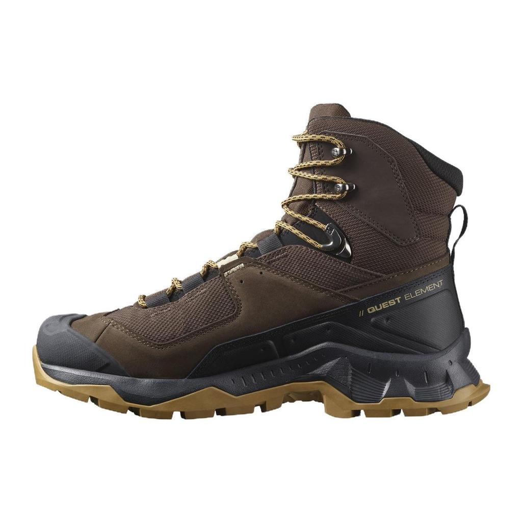 SALOMON Gore-Tex Quest Element Comfortable Slip-Resistant Durable High-Top Outdoor Functional Shoes Men Shoes Brown L47216100