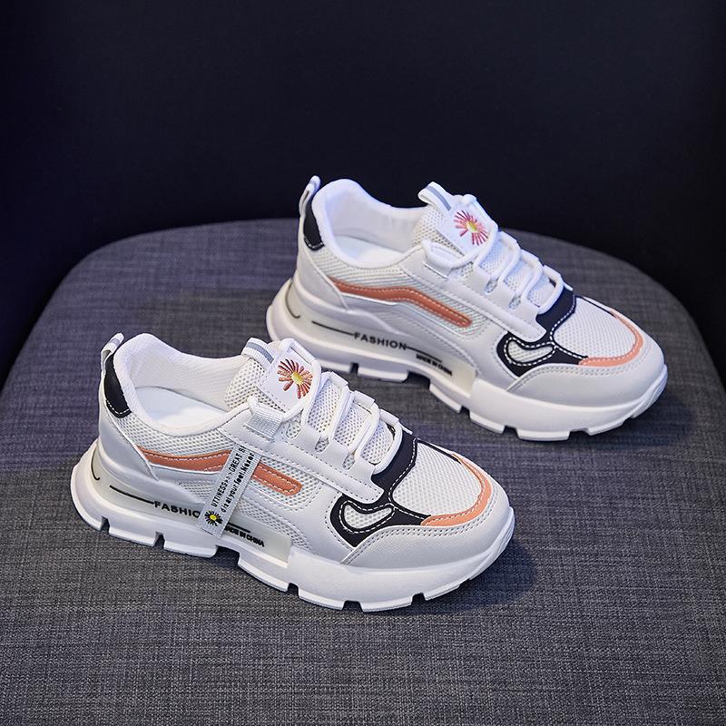 Женская обувь 2024 Корейская мода Белые кроссовки на платформе Повседневная спортивная обувь Женская обувь на шнуровке Балетки Zapatos De Mujer