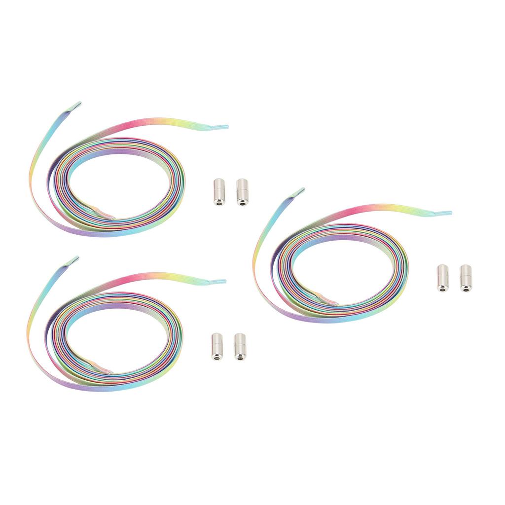 3 Sets Tieless Shoelaces 6 Elastic Shoe Laces 6 Tightly Buckles for Kids Adults Elderly#4