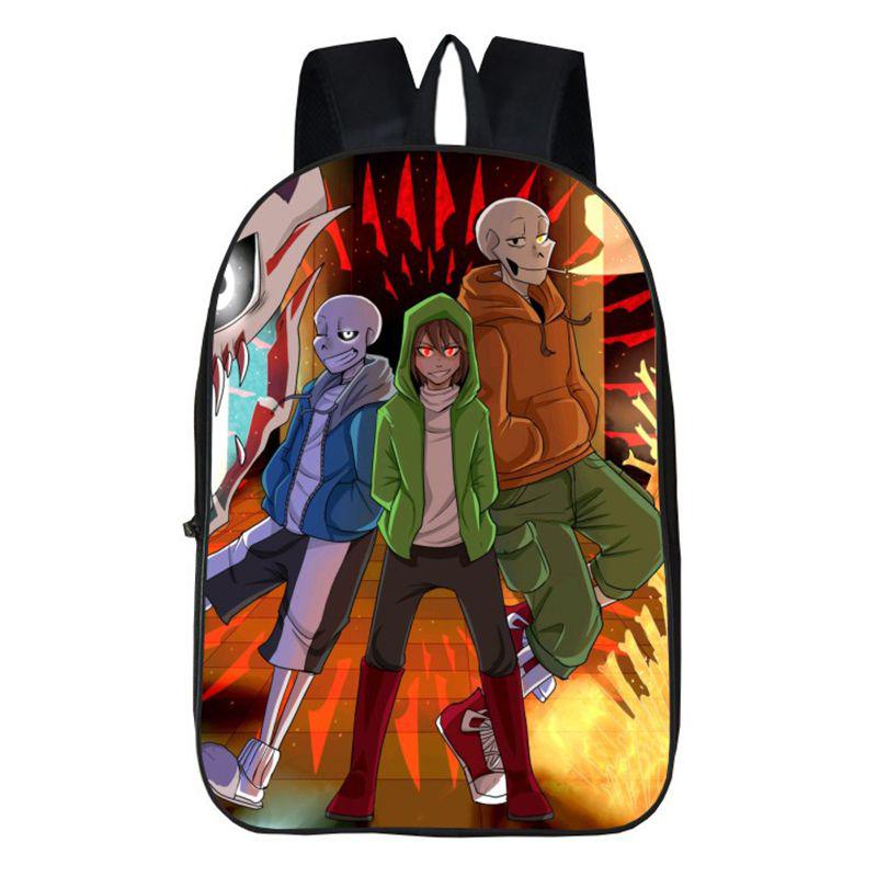 Прочный 17-дюймовый рюкзак Undertale Sans для детей с регулируемыми лямками и стильным дизайном