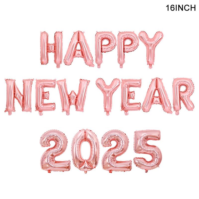2025 Фольгированные шары с короной и цифрами С Новым годом Украшение для вечеринки Фотобудка Реквизит Товары Рождественский домашний декор Навидад 2024