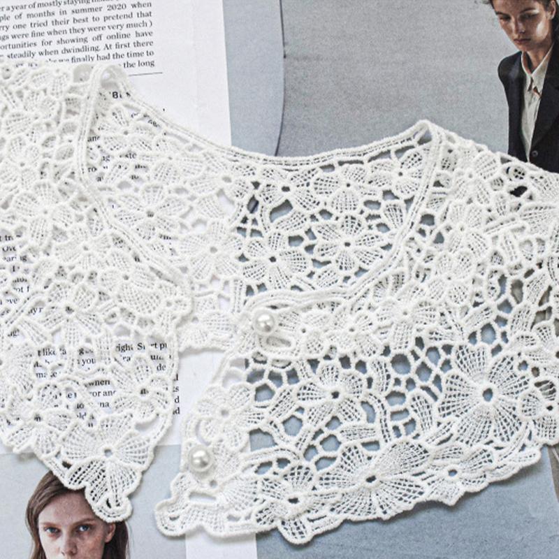 Женский аксессуар для девочек, ажурный воротник, облако на плечах, кружевная шаль, накладной воротник, баска, система Ming