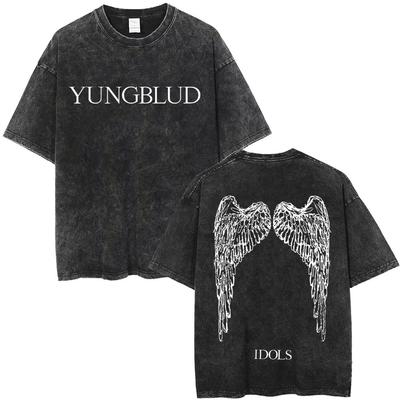 Рокер Yungblud IDOLS Крылья Мировой Тур 2025 Футболка Мужская Женская Рок Харадзюку Винтажные Стиранные Футболки Повседневные Оверсайз Футболки