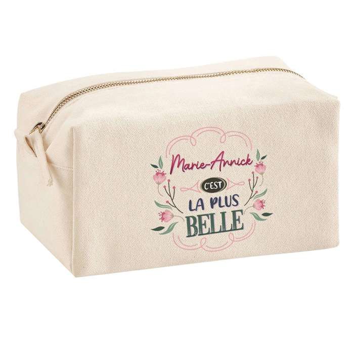 Trousse multifonction - PLANETEE - Marie-Annick la plus belle - Personnalisée - Coton - Imprimée en France