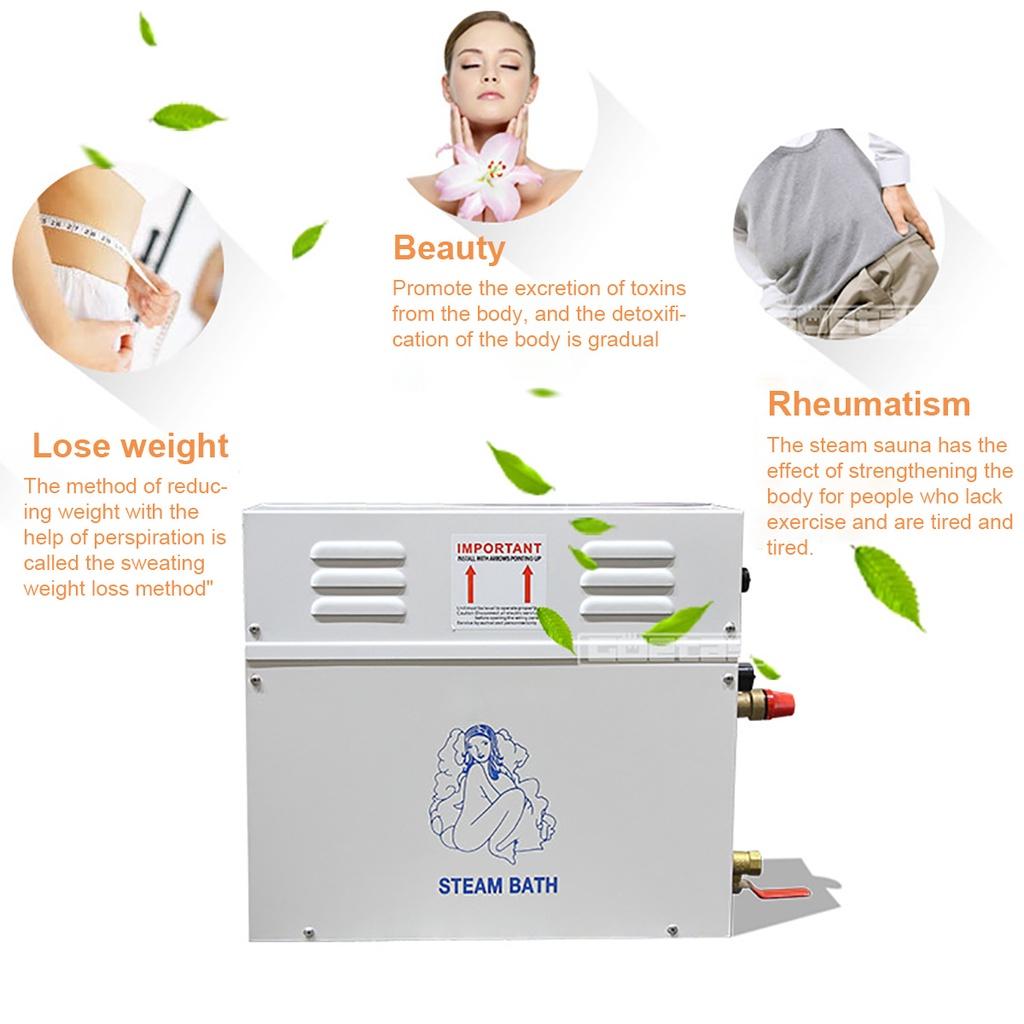 220V Steam Generator Sauna Steamer with Waterproof Programmable Controls for Home SPA Bathroom Hotel Shower Bath 4.5KW