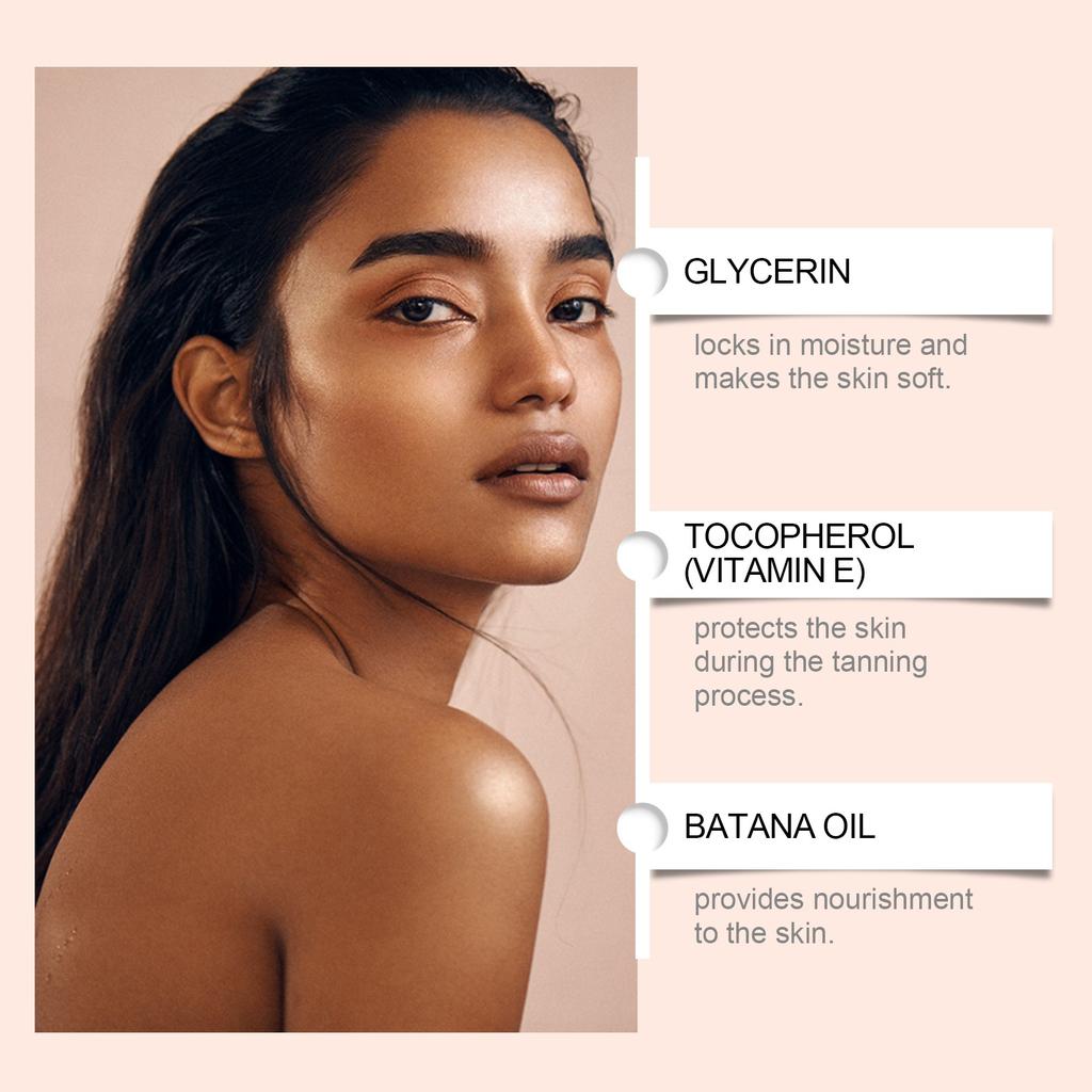 Сыворотка для загара, интенсивная сыворотка для загара, сыворотка для загара для солярия, стойкая водостойкая, для потрясающего загара для тела и лица 30 мл