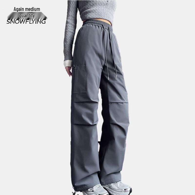 XueZhongFei Women's Water-Repellent Techwear Down Cargo Pants