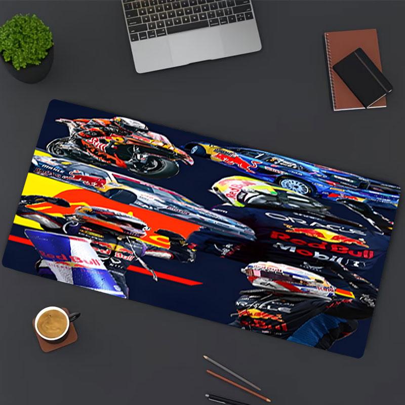 Коврик для мыши с принтом Red Bull Racing, для клавиатуры, ноутбука, ПК, для офиса, дома, декор стола, идеальный подарок на день рождения для геймеров