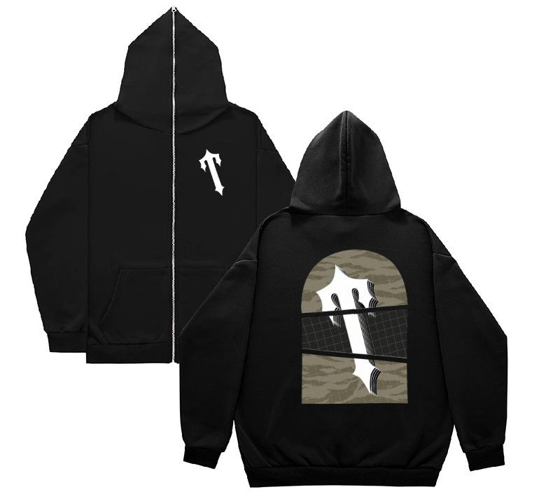 American revenge fleece sweater men's and women's high street hoodies Trapstar zip-up cardigan jacket autumn and winter