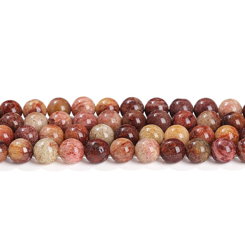 Jingde Jewelry Natural Dark Red Jasper Round Beads Bracelet - DIY Jewelry Accessories