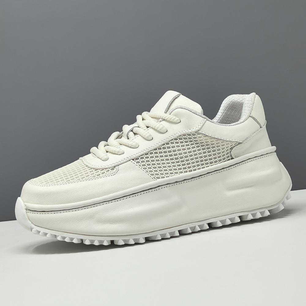 Raw platform dad shoes trendy shoes ins leather breathable casual shoes