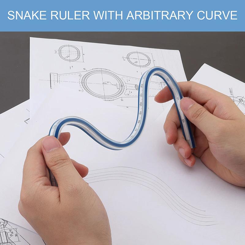 1Pc30Cm изогнутая линейка для шитья мягкая гибкая английская и метрическая шкала линейка инженерный чертежный инструмент швейные принадлежности