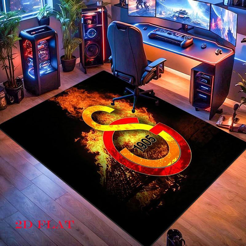 Galatasaray Crest Carpet Rug for Living Room Bedroom Home Sofa Decoration,Kids play Nonslip Floor Mat