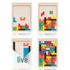 Kids' Educational Wooden Tetris Shape-Matching Puzzle & Building Blocks
