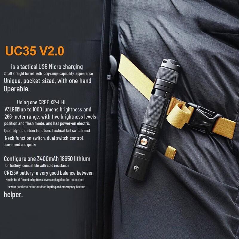 Перезаряжаемый тактический фонарь Fenix UC35V2.0