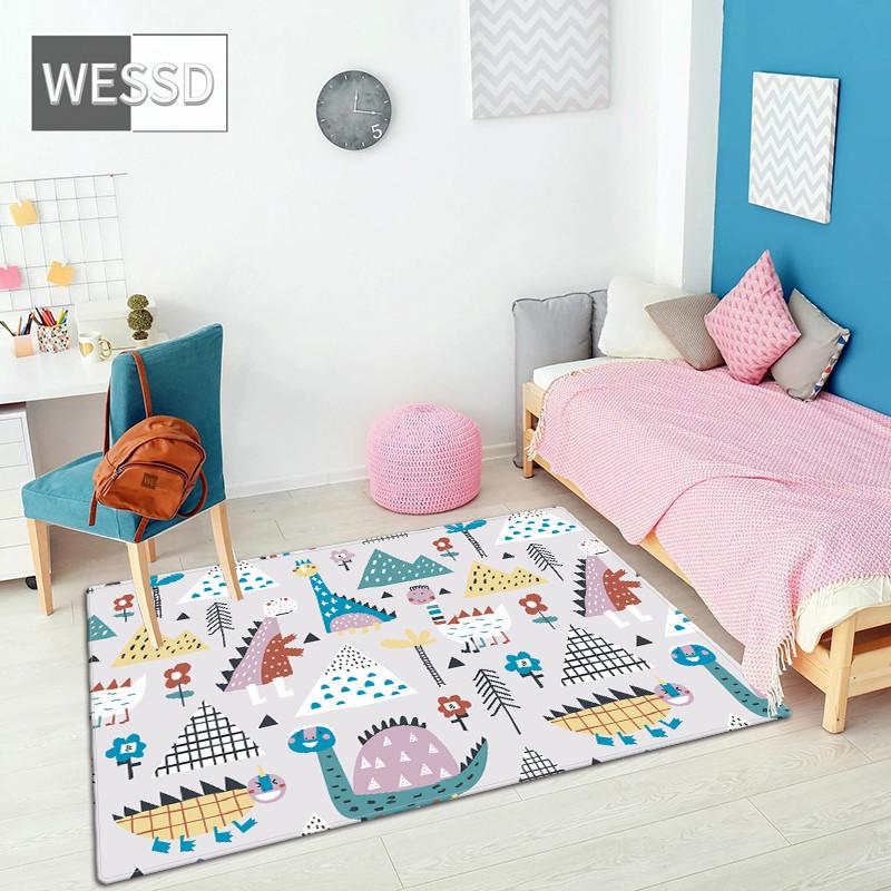 Ковер с мультяшным принтом, мягкий скандинавский ковер, нескользящий коврик татами, прикроватный коврик для спальни, большой каваи