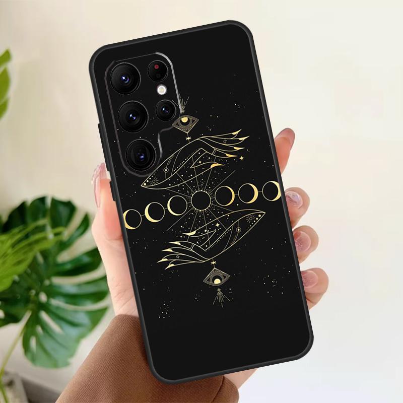 Fortune Telling Moon Stars Hands Soft Case For Samsung Galaxy S25 Ultra S21 S22 S23 S24 Plus S9 S10 S20 FE S24 FE Phone Cover