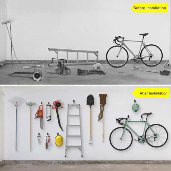 Настенный крючок с 2 гвоздями. Большая несущая способность. Сверхмощный противоскользящий антикоррозийный складской гараж. Организация вещей.