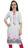 Bimba Женская кремовая туника Moss Georgette Kurti Summer Wear с принтом Kurta-10