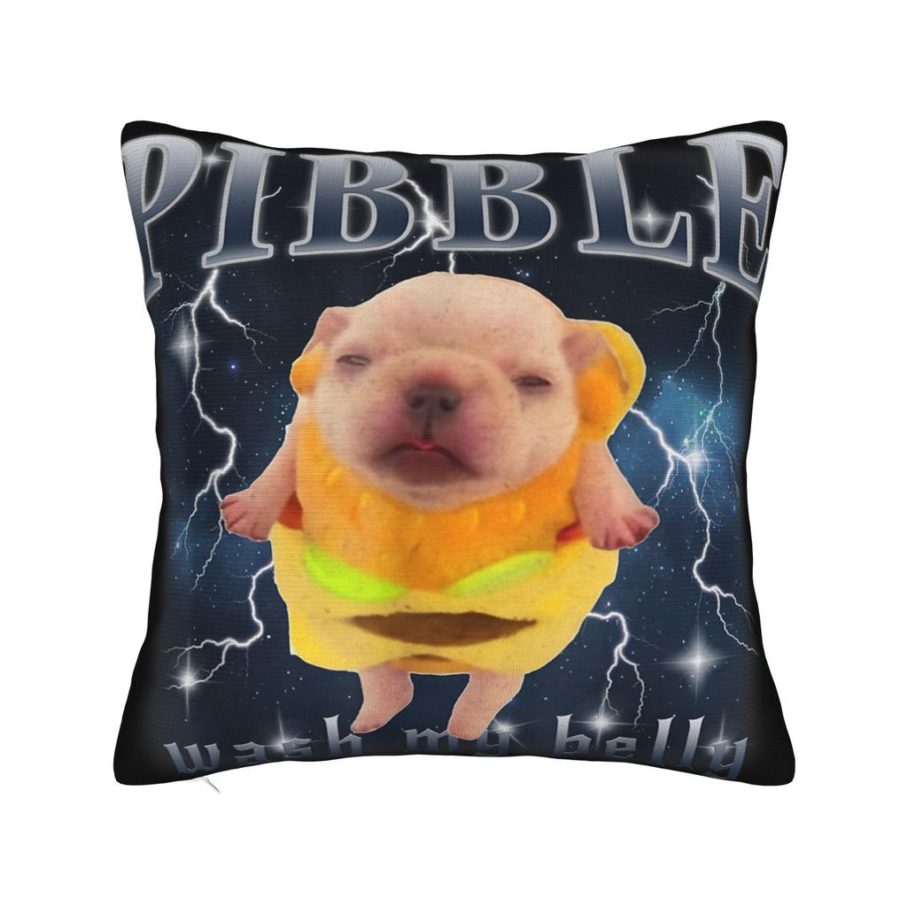 I Am Pibble Dog Puppy Wash Clean My Belly Funny Meme Pillow Cover Soft Cushion Cover Fashion Pillow Case For Bedroom Home Decor