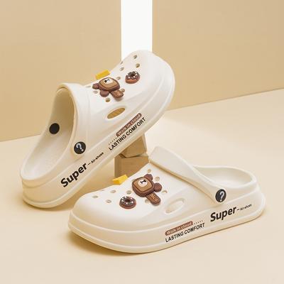 ЕВА женские летние студенческие корейская версия для улицы сумка медсестры голова мягкая подошва нескользящие пляжные парные крутые тапочки