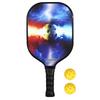 Сверхлегкая ракетка Pickleball и набор шариков с поверхностью из углеродного волокна Ракетка Pickle Ball 1 ракетка с 2