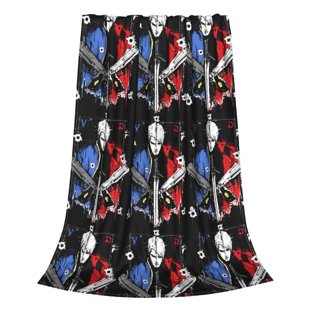 Game Vergil Dmc Blanket Devil May Cry Wool Funny Warm Throw Blanket for Home  Winter