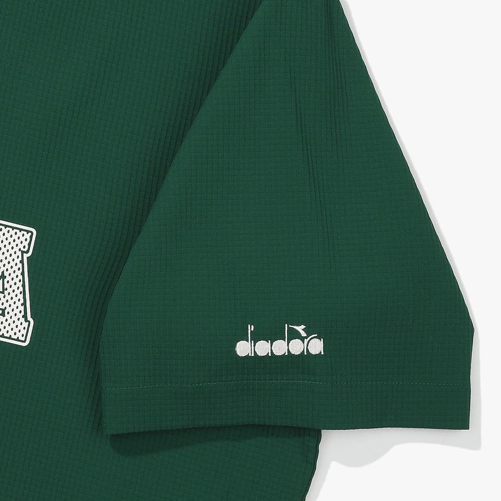 Diadora Ситцевая футболка с коротким рукавом Piste Темно-зеленая