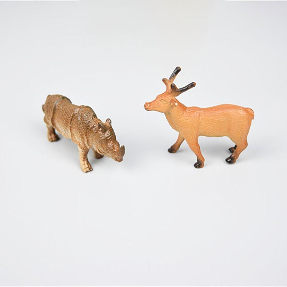 12PCS Farm Animal Mini Dinosaur Action Figure Mini Safari Animal Toys Rex Model Decoration Toys Toy