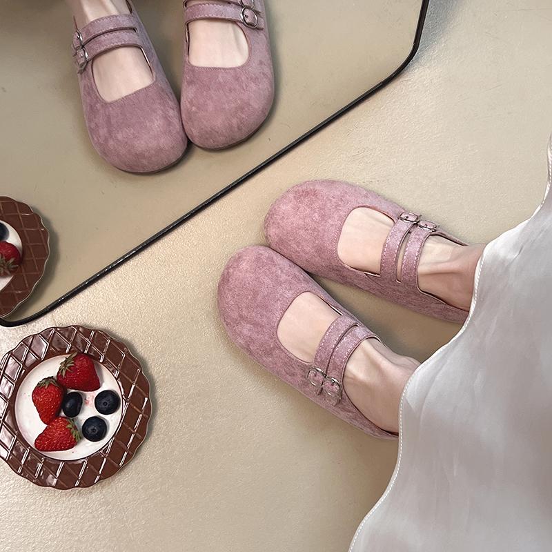 Fashion 2025 New Retro Women's Slippers with Adjustbale Buckle Suede Flat Slides New Summer Outdoor Comfortable Casual Slip-On Shoes