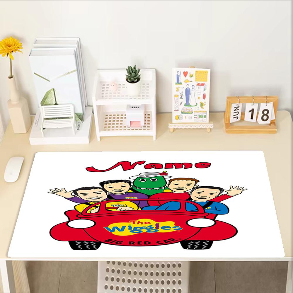 Custom Name The Wiggles Theme Mouse Pad, Non Slip Rubber Base, Multifunctional Office & Home Decor, Perfect for Workspace Personalization.